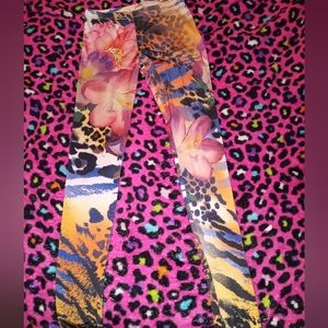 Animal print leopard leggings! Size small
